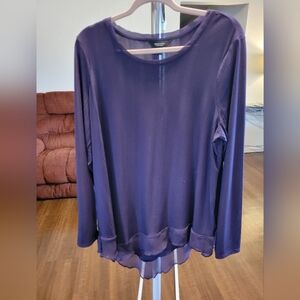 Simply Vera Vera Wang Elegant Purple Blouse